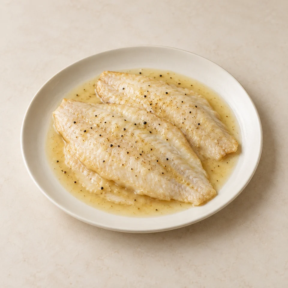 Sole in white wine — ai-generated illustration