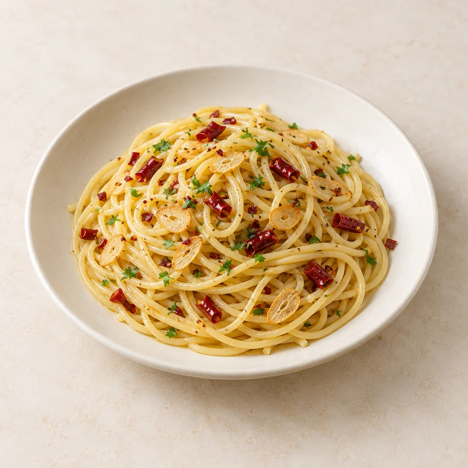 Aglio, olio e peperoncino pasta — ai-generated illustration