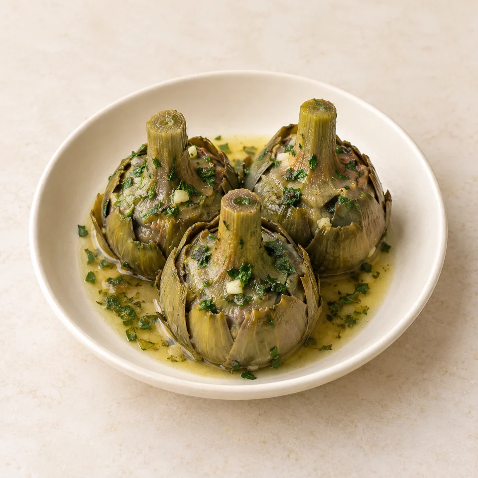 Roman-style artichokes — ai-generated illustration