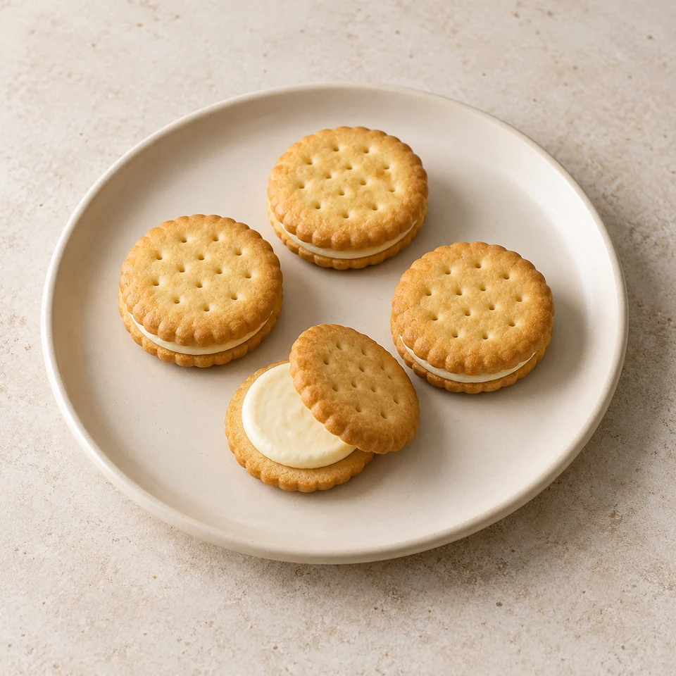 Biscuits, sandwich, cream — ai-generated illustration