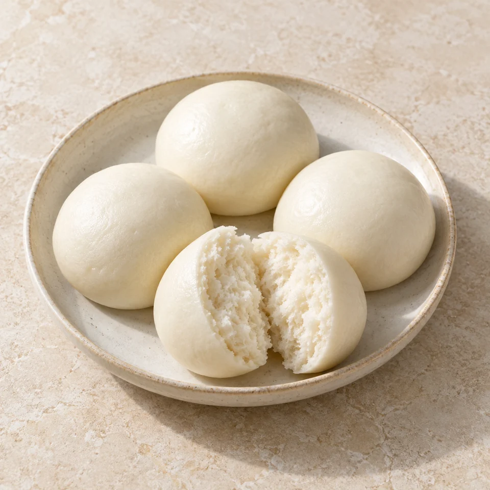 Cream Steamed Bun — ai-generated illustration