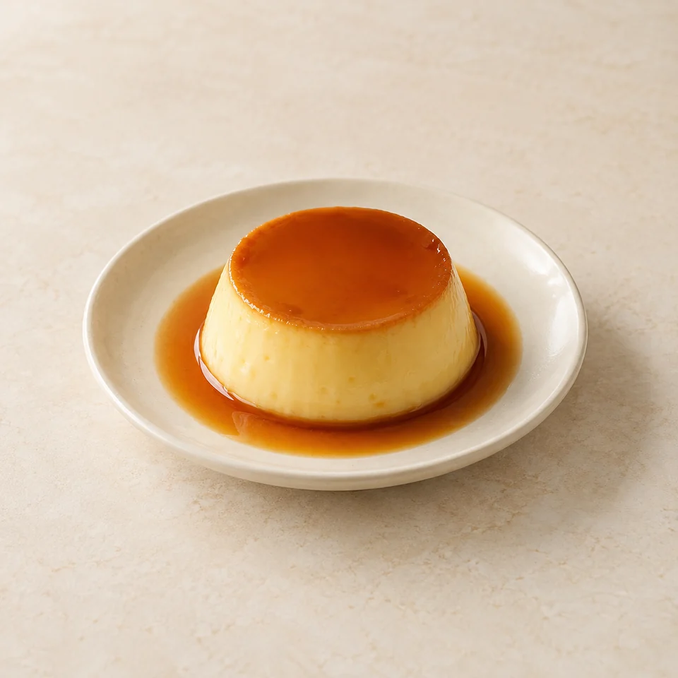 Crème caramel, homemade — ai-generated illustration