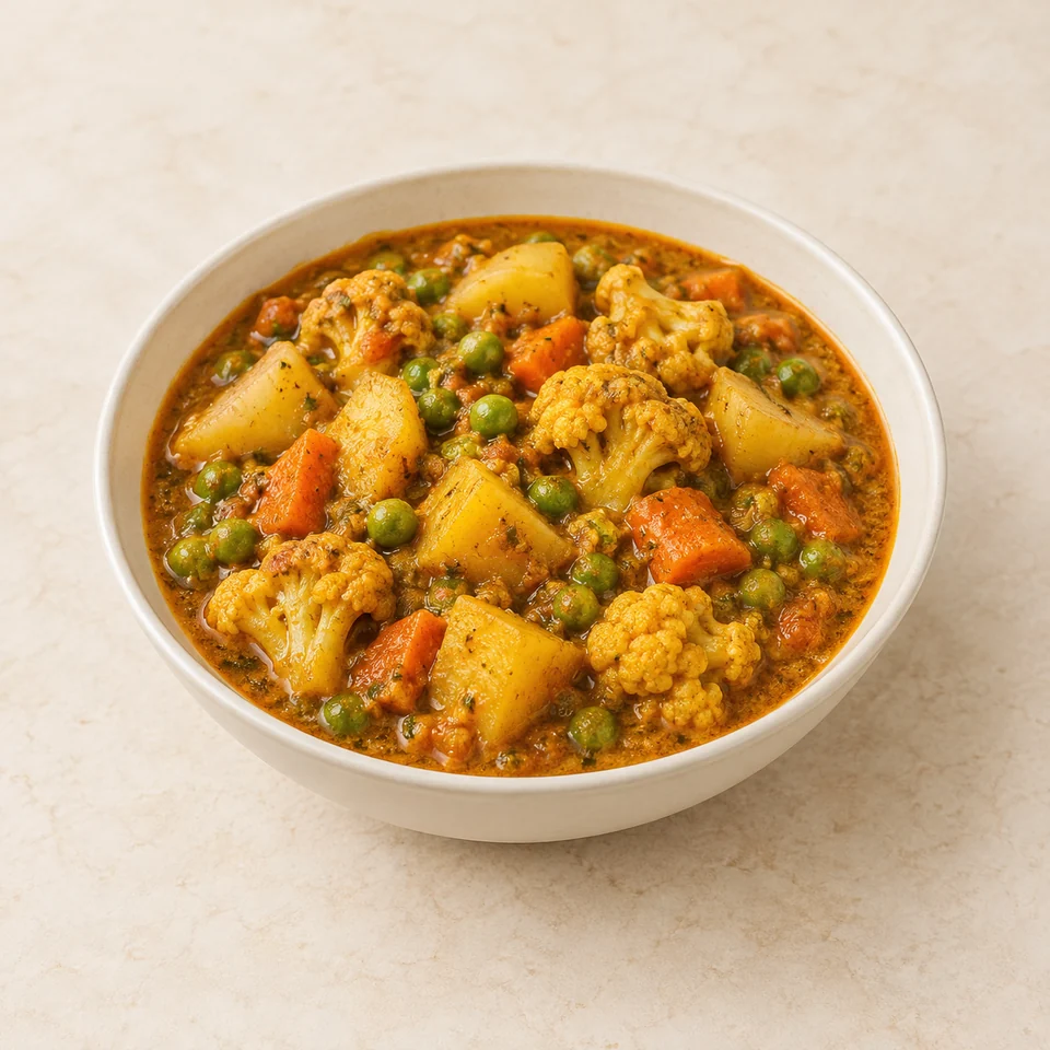 Curry, vegetable, Pakistani, homemade — ai-generated illustration
