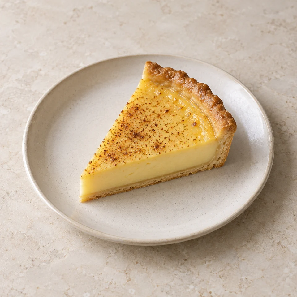 Tart, custard, large, homemade — ai-generated illustration