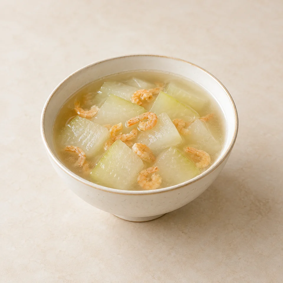 Dried Shrimp and Winter Melon Soup — ai-generated illustration