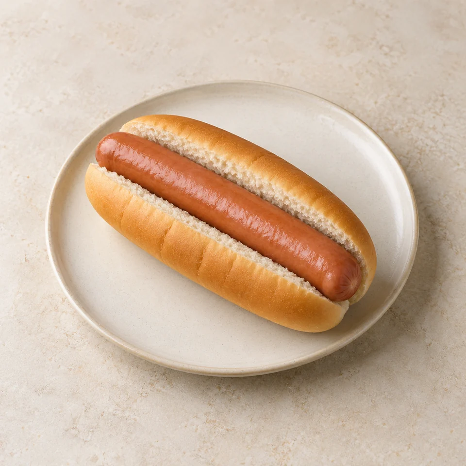 Frankfurter with bun — ai-generated illustration