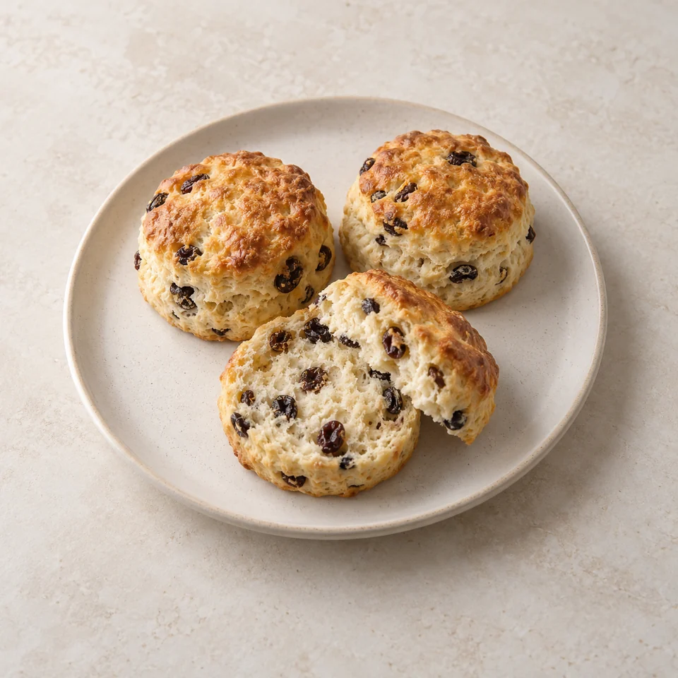 Scones, fruit, retail — ai-generated illustration