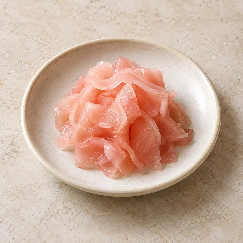 Gari sweet pickled ginger — ai-generated illustration