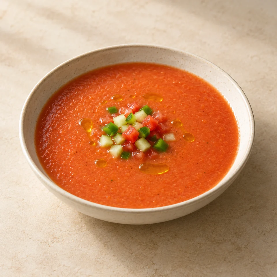 Soup, gazpacho, homemade — ai-generated illustration