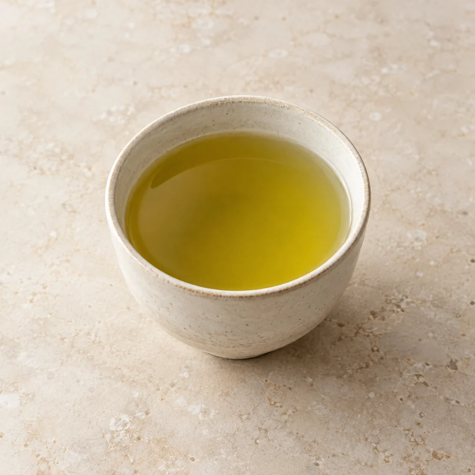 Genmaicha tea infusion — ai-generated illustration