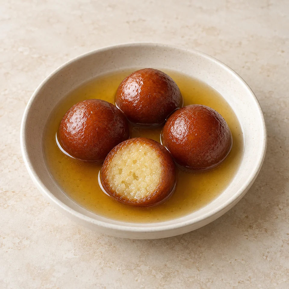 Gulab jamen/jambu, homemade — ai-generated illustration