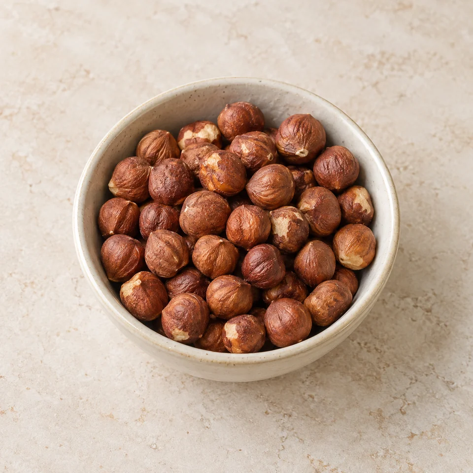 Hazelnuts, kernel only — ai-generated illustration