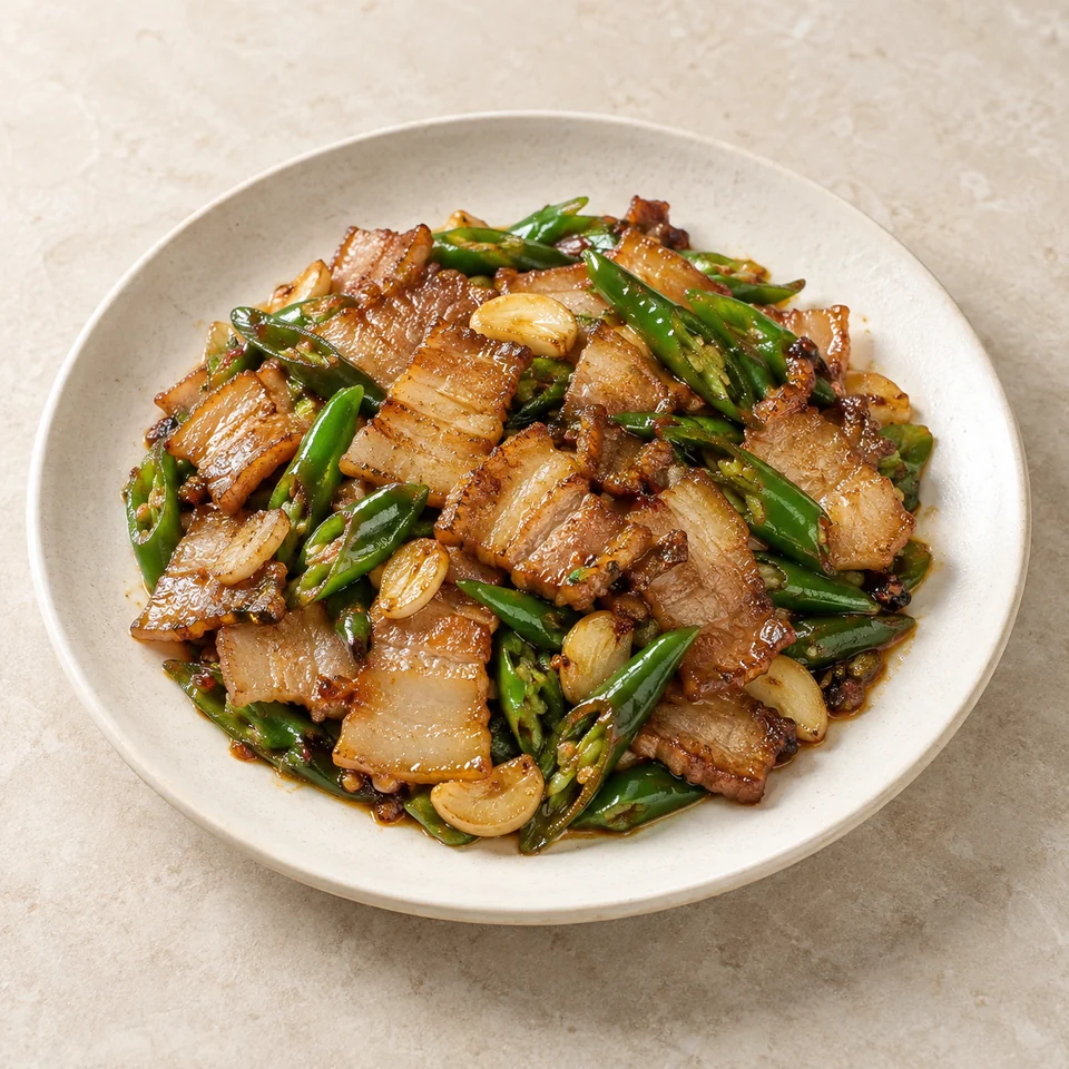 Hunan-Style Stir-Fried Pork Slices — ai-generated illustration