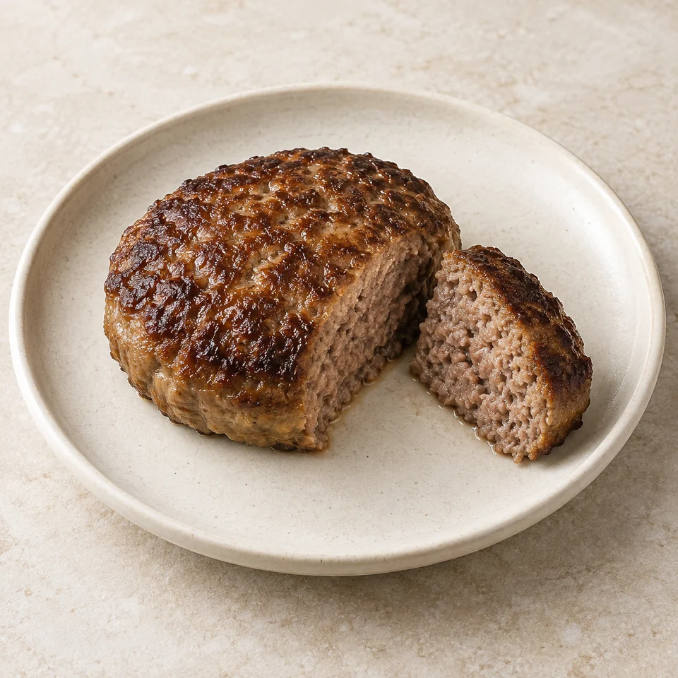 Japanese mixed-meat hamburg steak — ai-generated illustration