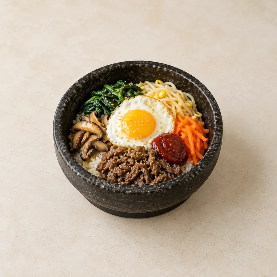 Dolsot bibimbap — ai-generated illustration