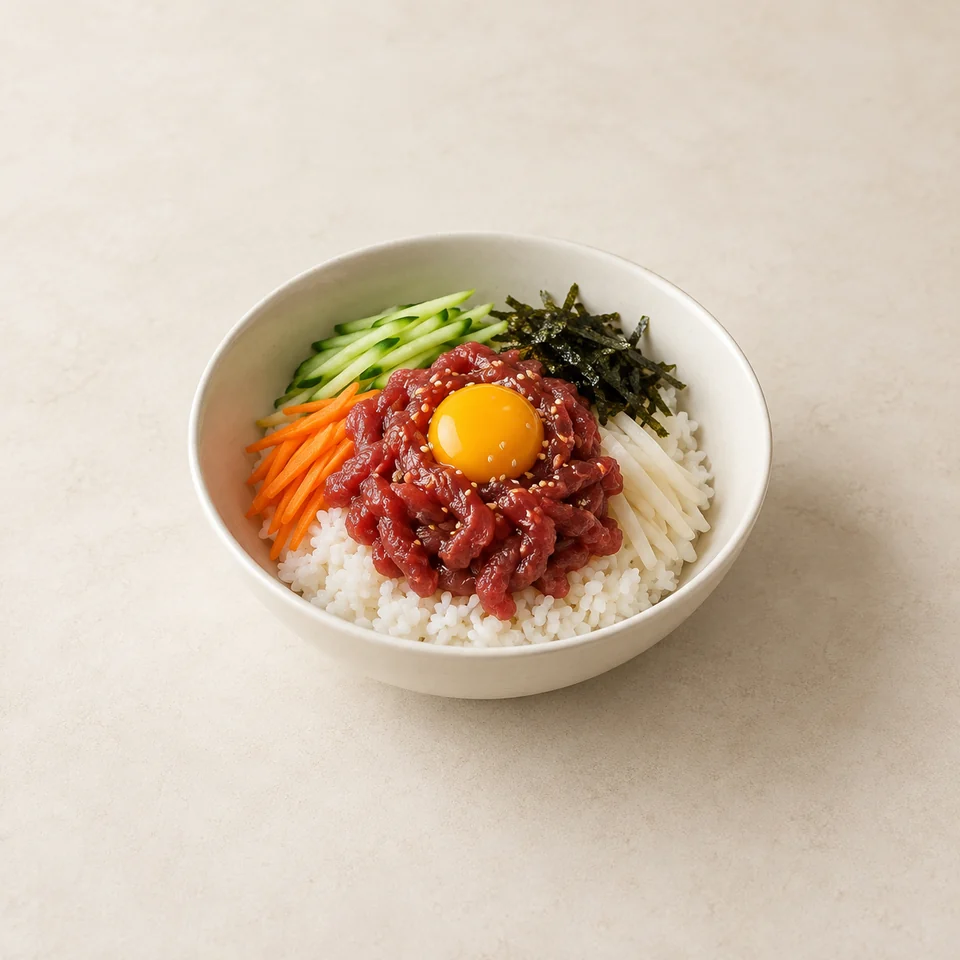 Yukhoe bibimbap — ai-generated illustration