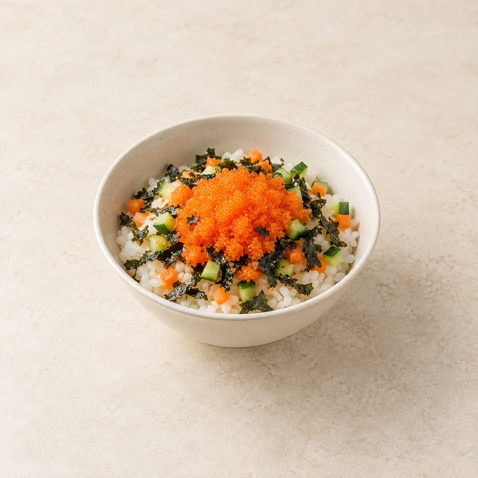 Fish roe rice bowl — ai-generated illustration