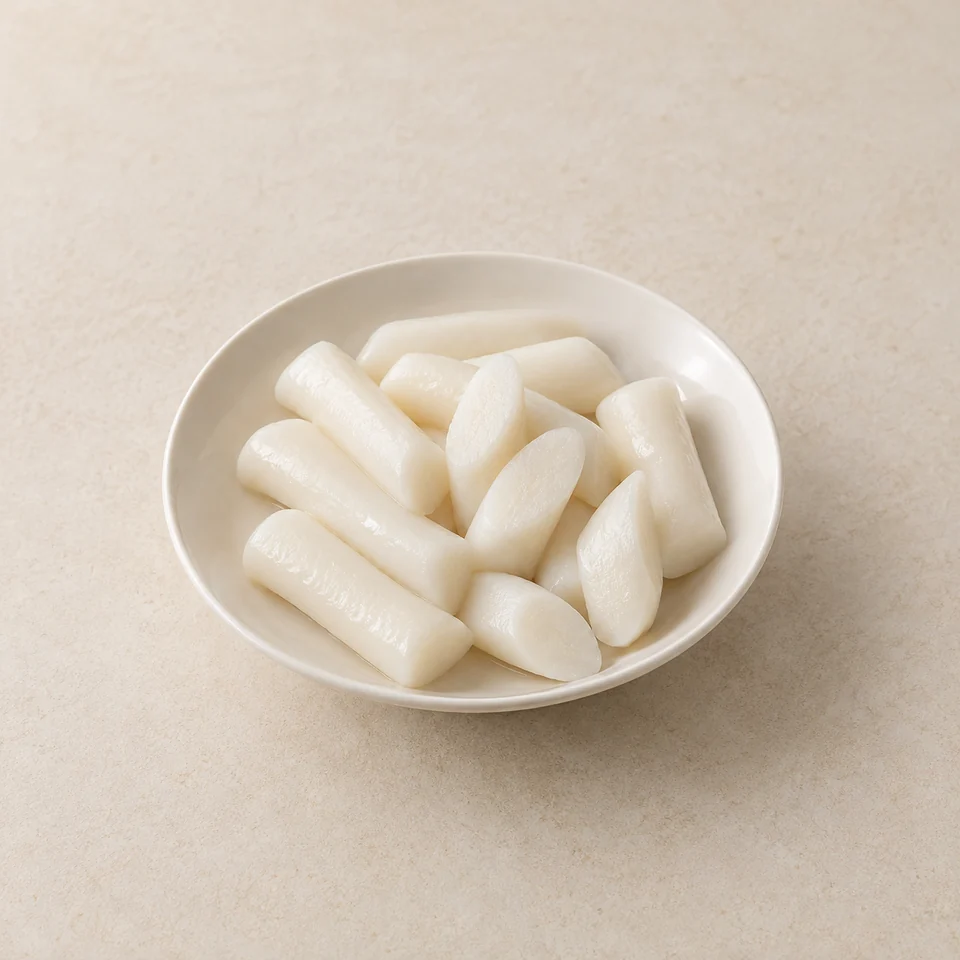Garaetteok cylindrical rice cakes — ai-generated illustration