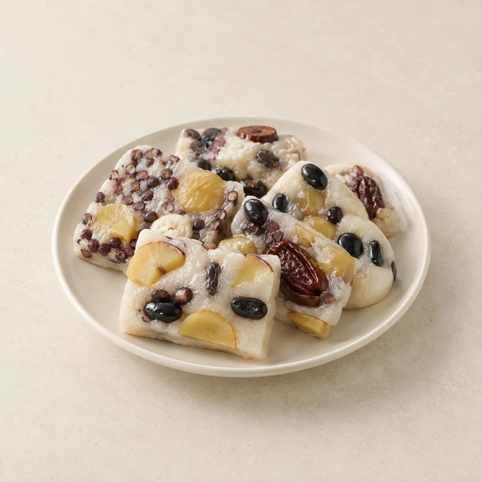 Assorted glutinous rice cake — ai-generated illustration