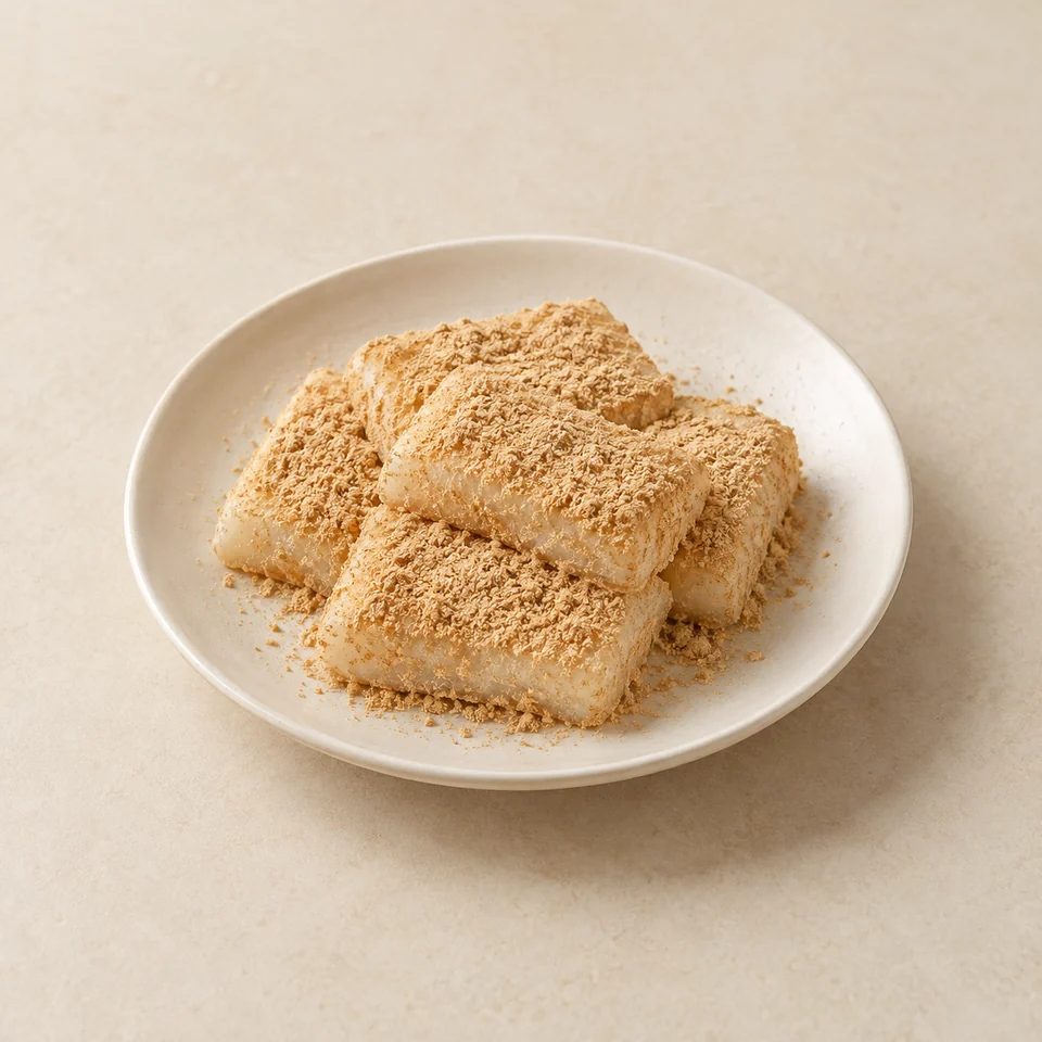 Injeolmi soybean rice cake — ai-generated illustration