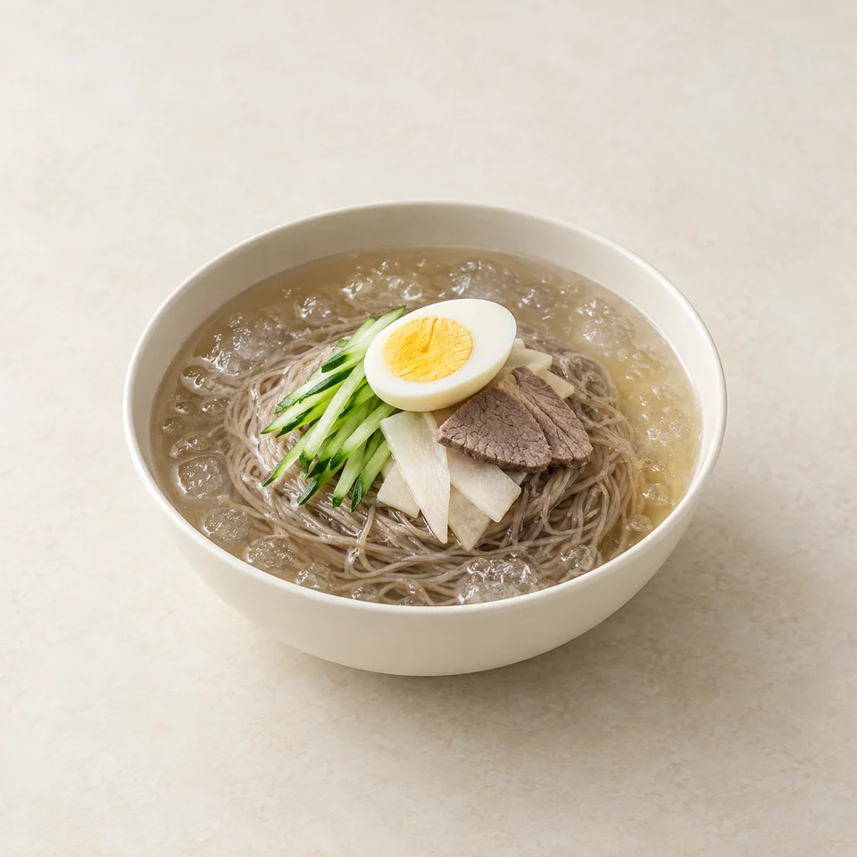 Mul-naengmyeon cold noodles — ai-generated illustration