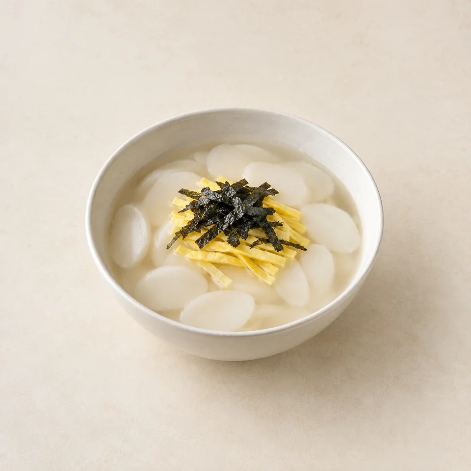 Tteokguk rice cake soup — ai-generated illustration