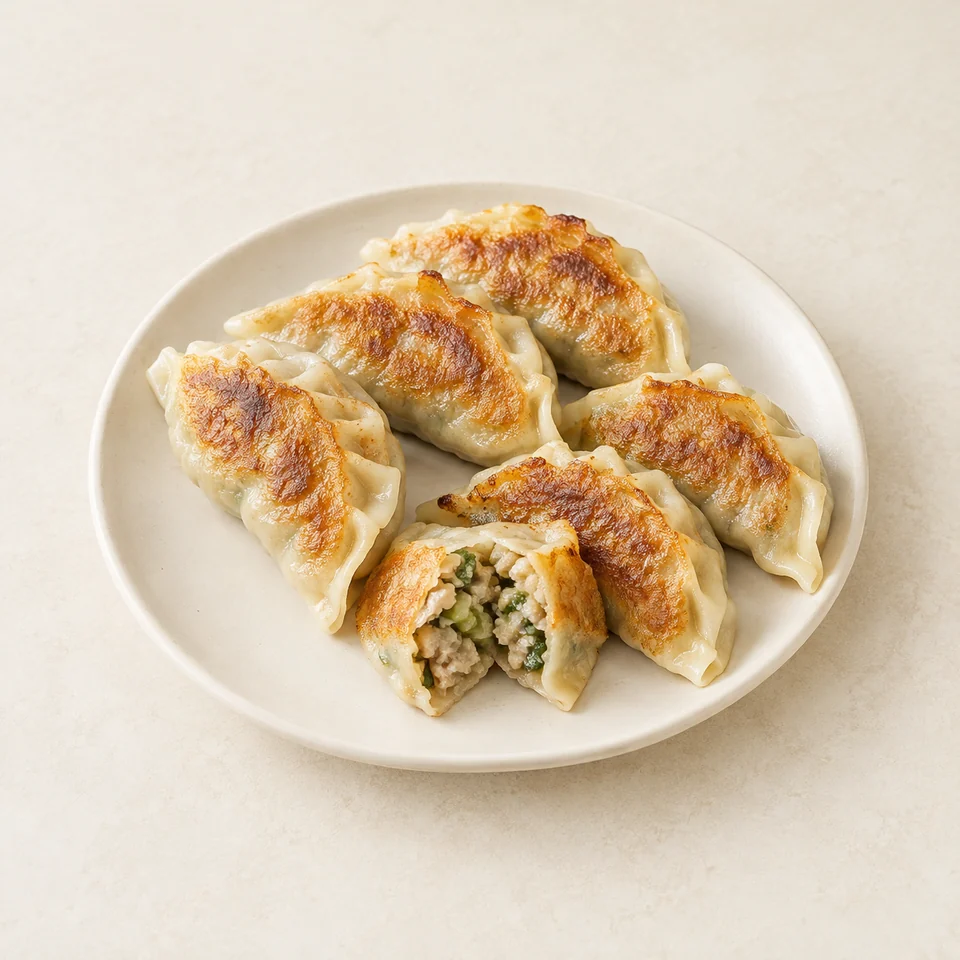 Pan-fried mandu dumplings — ai-generated illustration