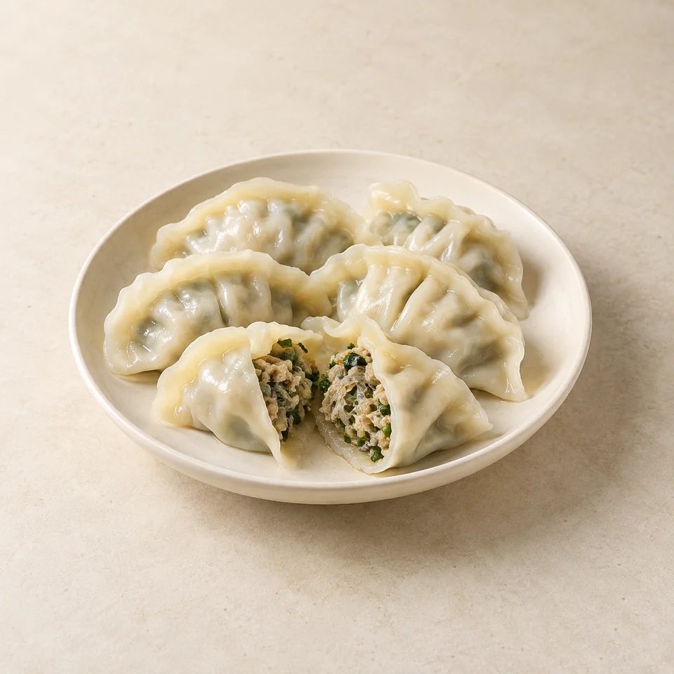 Boiled mandu dumplings — ai-generated illustration