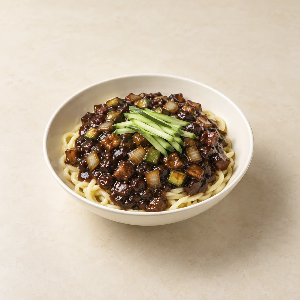 Jajangmyeon black bean noodles — ai-generated illustration