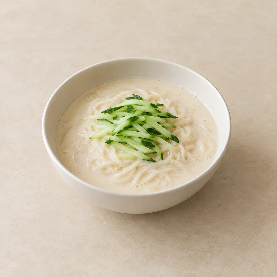 Kongguksu cold soybean milk noodles — ai-generated illustration