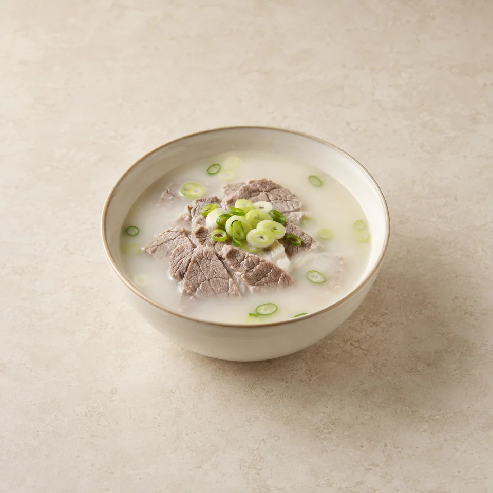 Seolleongtang ox bone soup — ai-generated illustration