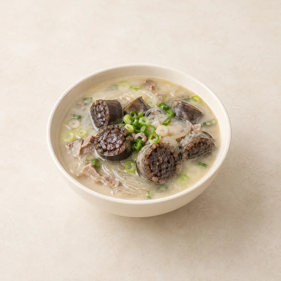 Sundae sausage soup — ai-generated illustration