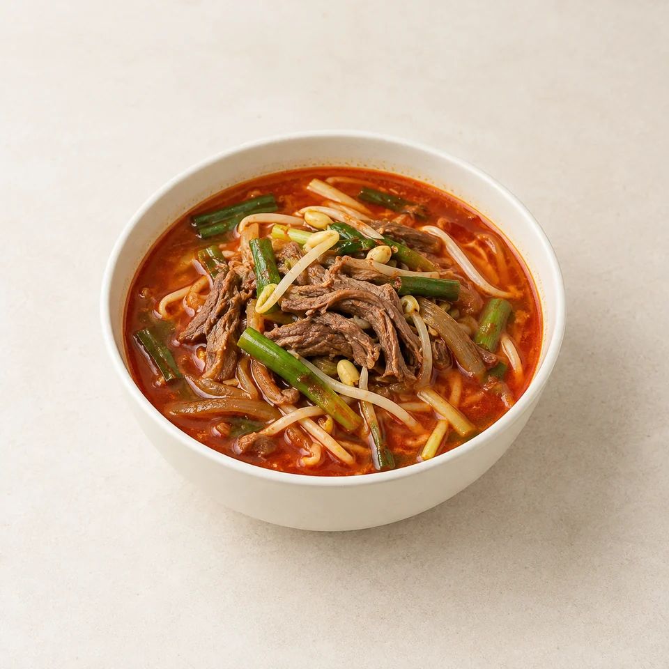 Yukgaejang spicy beef soup — ai-generated illustration