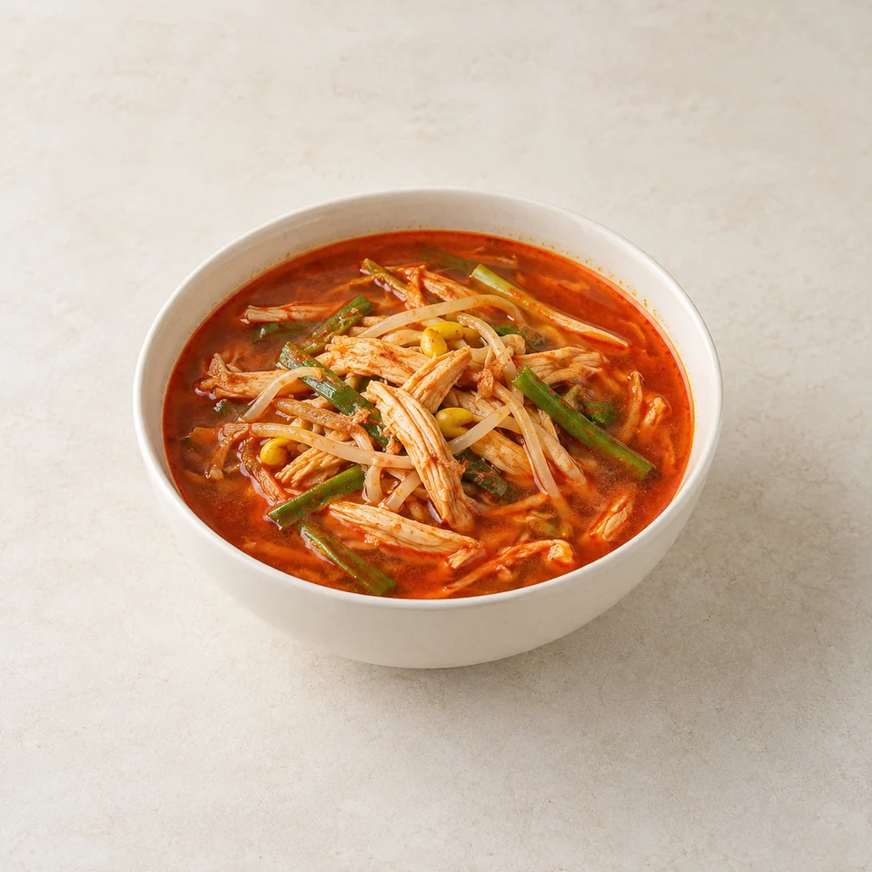 Spicy chicken yukgaejang — ai-generated illustration