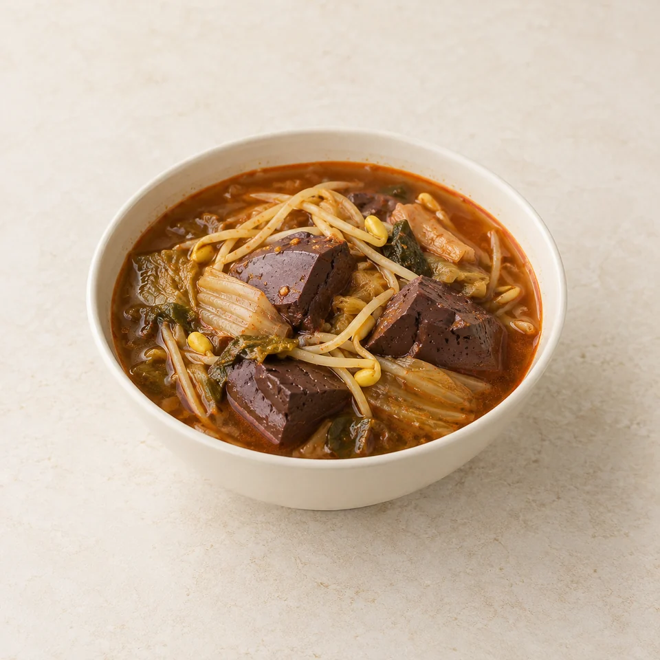 Seonji haejang-guk blood hangover soup — ai-generated illustration