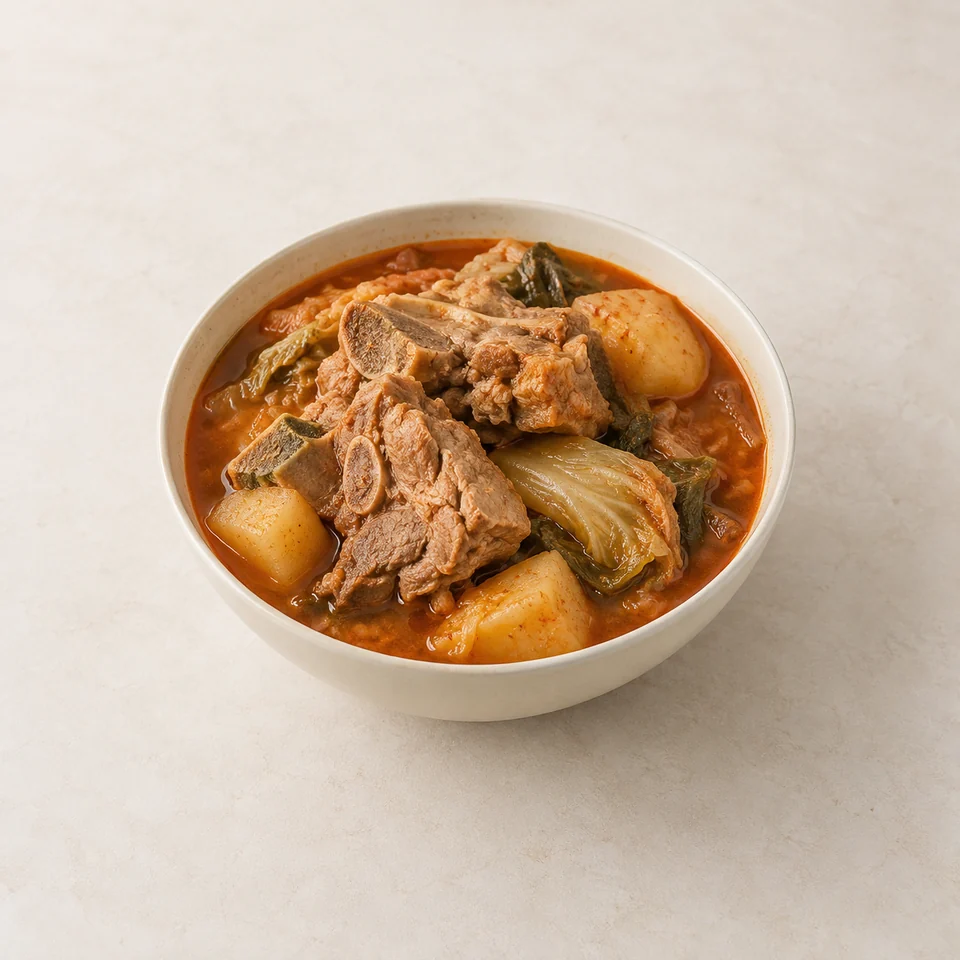 Gamjatang pork bone soup — ai-generated illustration