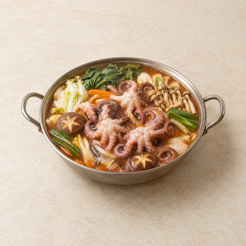 Octopus jeongol hot pot — ai-generated illustration