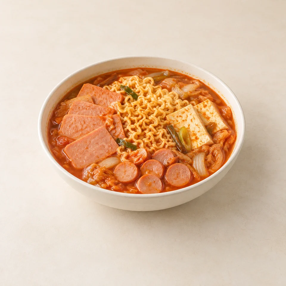 Budae jjigae army stew — ai-generated illustration