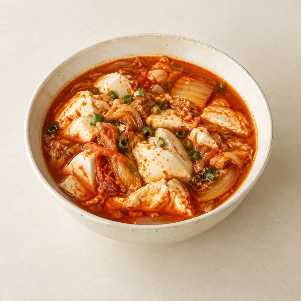 Kimchi sundubu soft tofu stew — ai-generated illustration