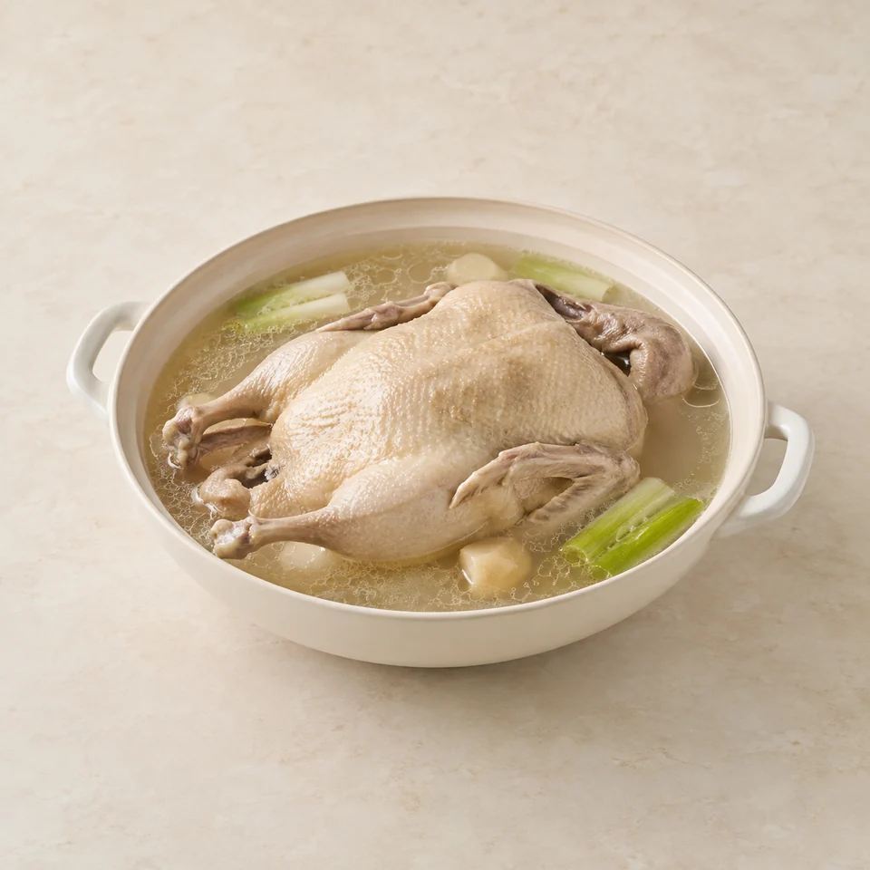 Duck baeksuk in broth — ai-generated illustration