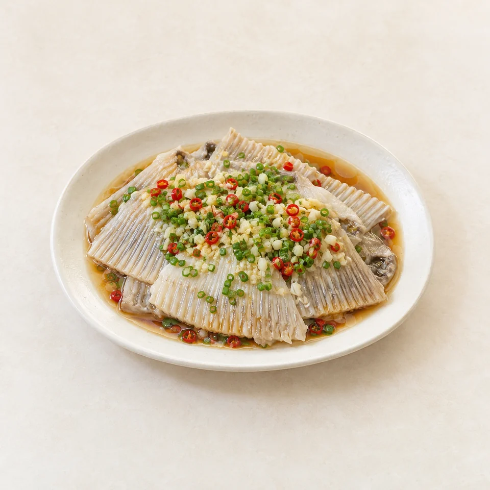 Steamed skate — ai-generated illustration