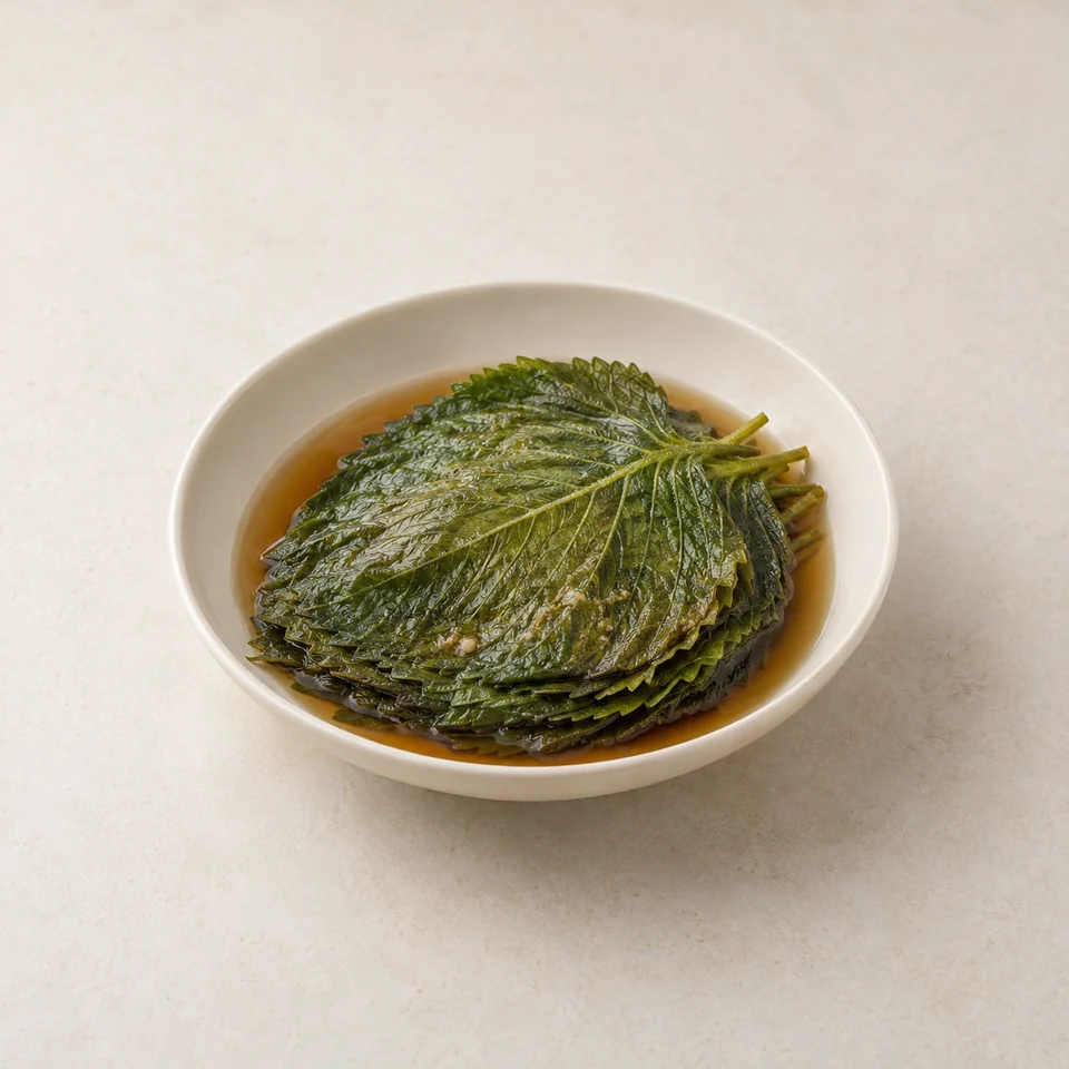 Steamed perilla leaves — ai-generated illustration