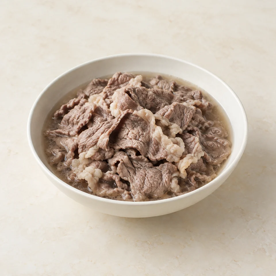 Beef suyuk boiled beef — ai-generated illustration