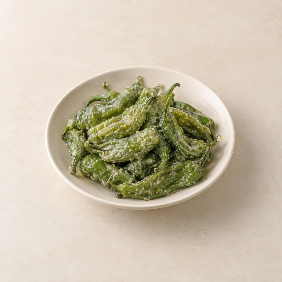 Steamed green peppers — ai-generated illustration