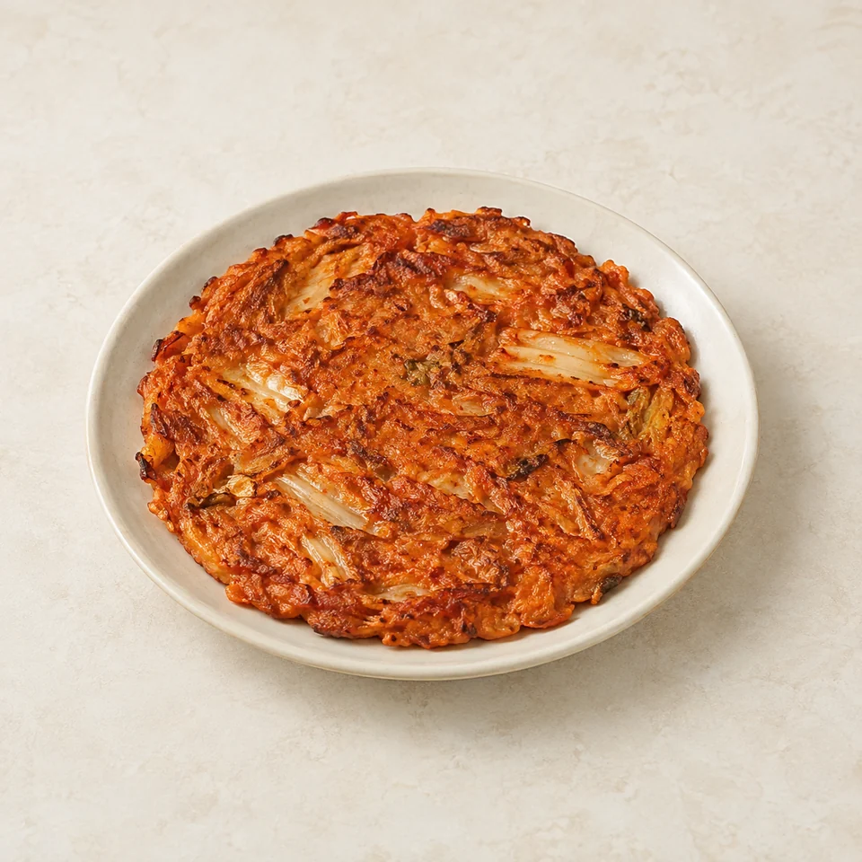 Kimchi jeon pancakes — ai-generated illustration