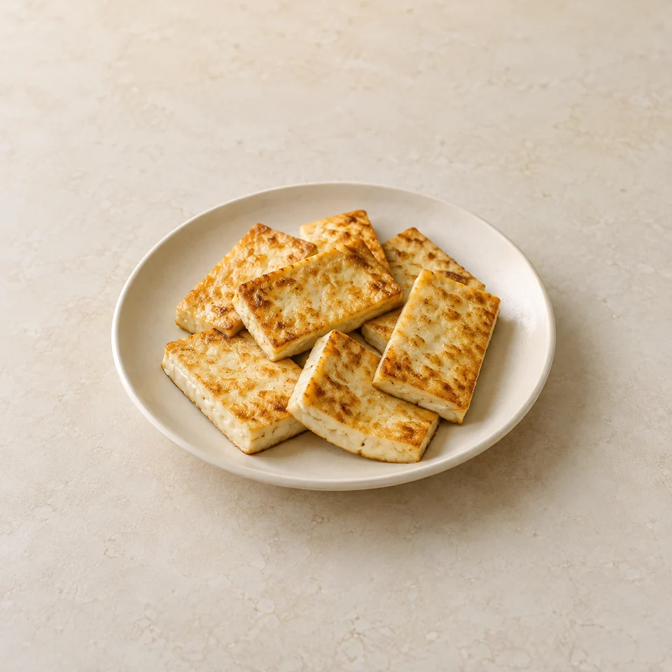 Pan-fried tofu — ai-generated illustration