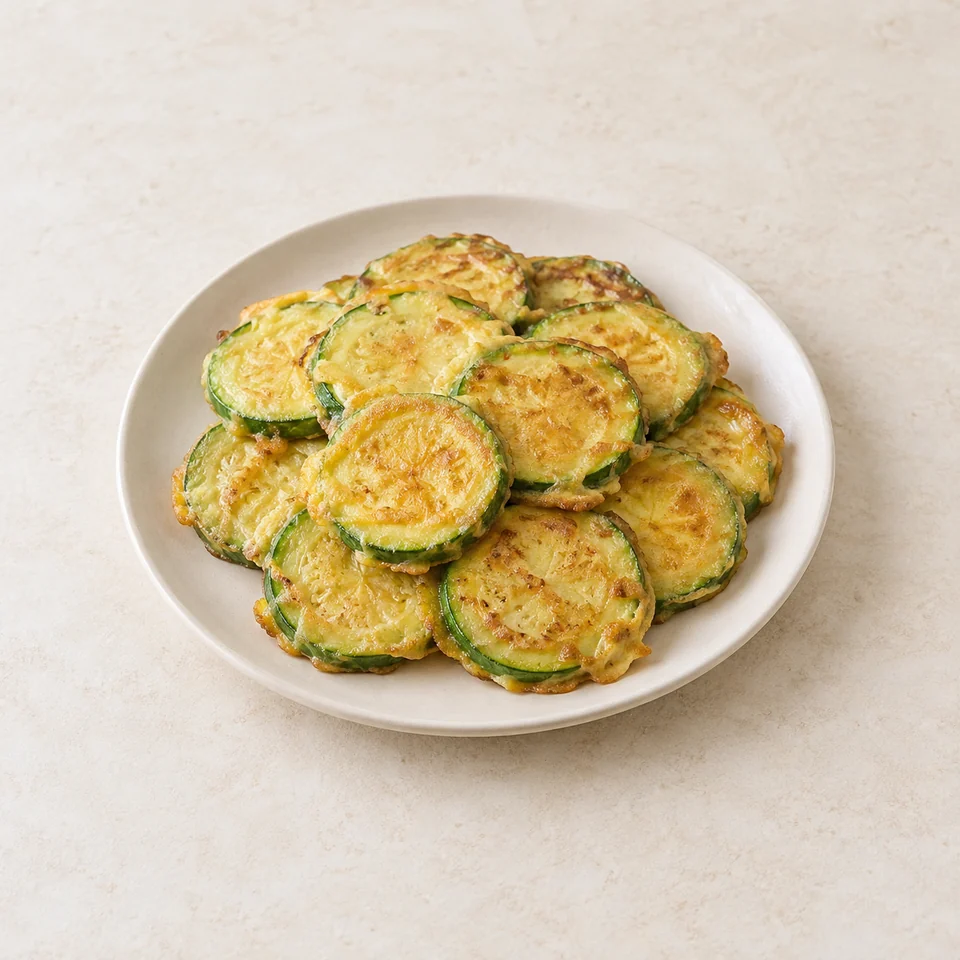 Zucchini jeon pancakes — ai-generated illustration