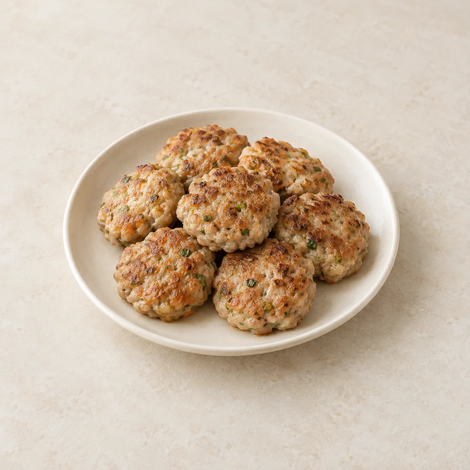 Pork wanja-jeon patties — ai-generated illustration