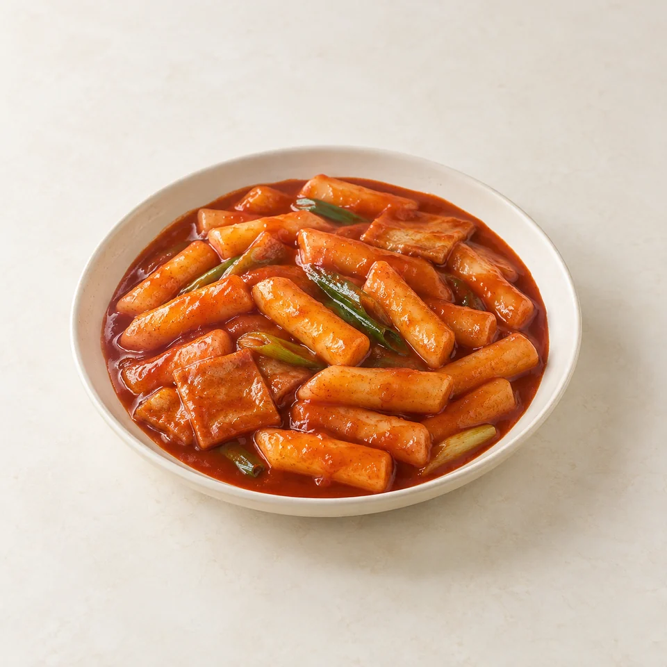 Tteokbokki spicy rice cakes — ai-generated illustration