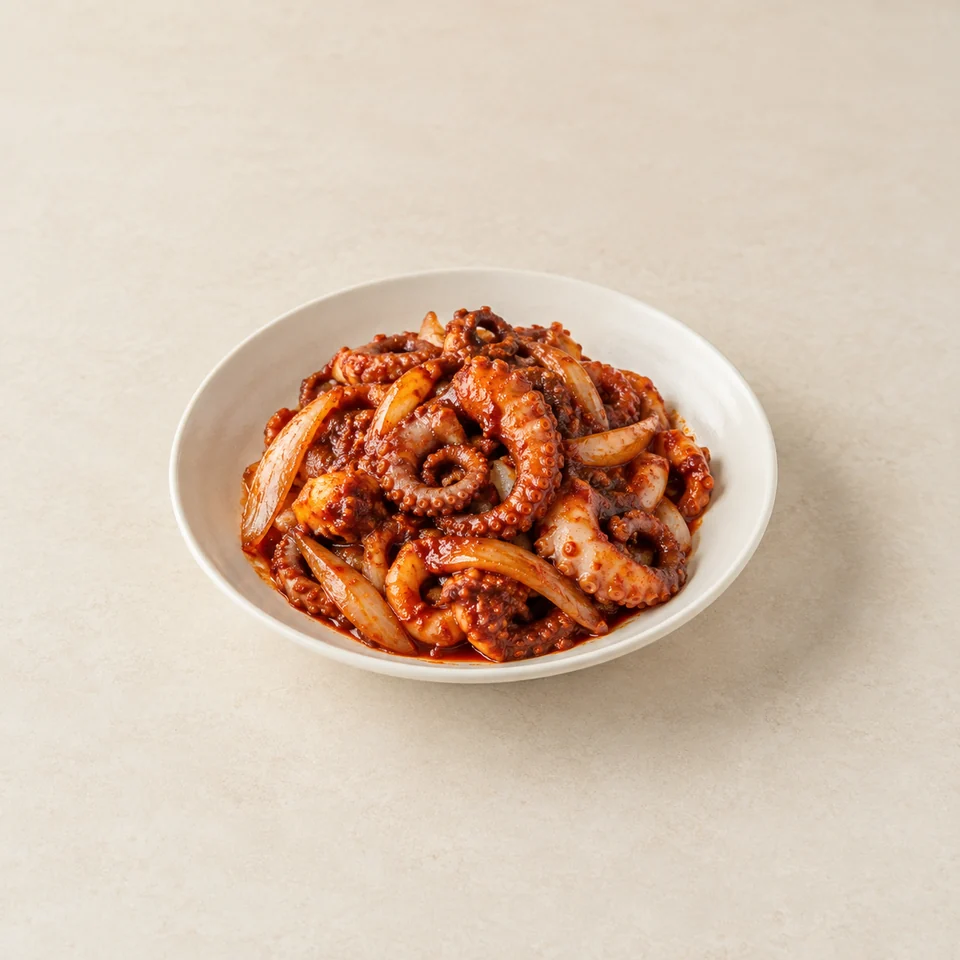 Gochujang stir-fried octopus — ai-generated illustration